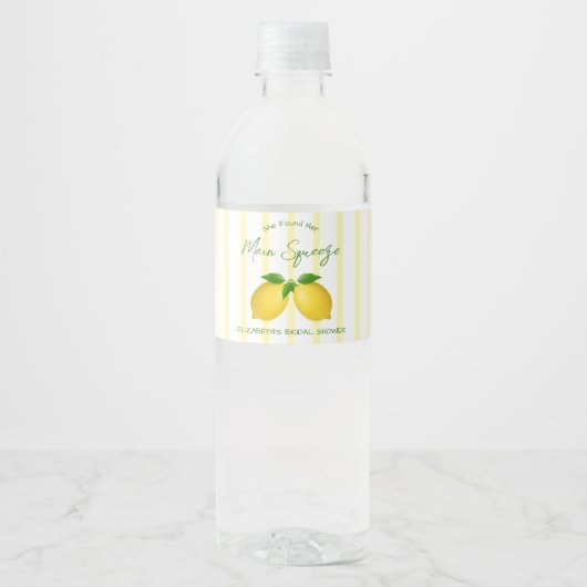 Hauptpresse Lemon Brautparty Wasserflaschenetikett (Vorderseite)