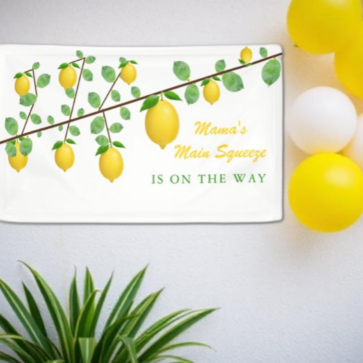 Hauptpresse Lemon Gender Neutral Baby Dusche Banner