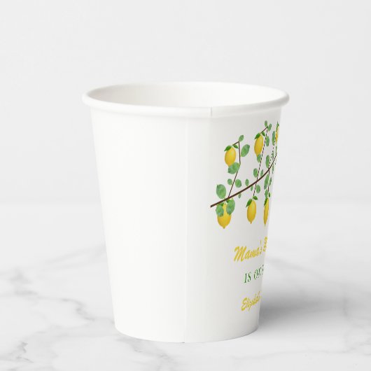 Hauptpresse Lemon Gender Neutral Baby Dusche Pappbecher (Rechts)