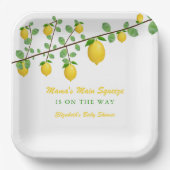 Hauptpresse Lemon Gender Neutral Baby Dusche Pappteller (Vorderseite)