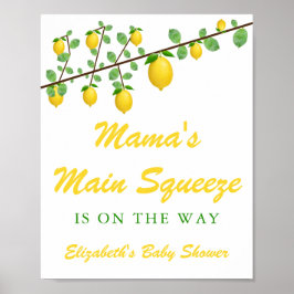 Hauptpresse Lemon Gender Neutral Baby Dusche Poster