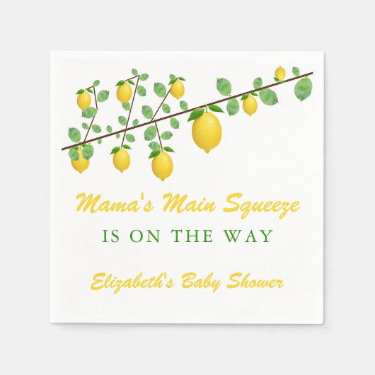 Hauptpresse Lemon Gender Neutral Baby Dusche Serviette (Vorderseite)