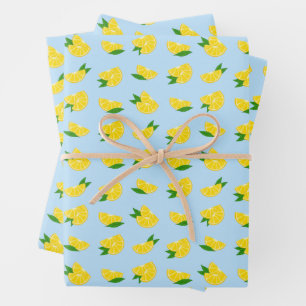 Hauptpresse Lemon Geschenkwrake Geschenkpapier Set