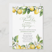 Hauptpresse | Lemon Mediterranes Brautparty Einladung (Vorderseite)