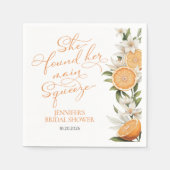 Hauptpresse | Lemon Mediterranes Brautparty Serviette (Vorderseite)