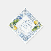 Hauptpresse | Lemon Mediterranes Brautparty Serviette (Ecke)