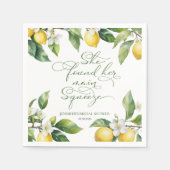 Hauptpresse | Lemon Mediterranes Brautparty Serviette (Vorderseite)