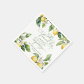Hauptpresse | Lemon Mediterranes Brautparty Serviette (Ecke)