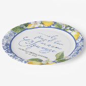 Hauptpresse Lemon Mittelmeer Brautparty Pappteller (Schrägansicht)