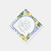 Hauptpresse Lemon Mittelmeer Brautparty Serviette (Ecke)