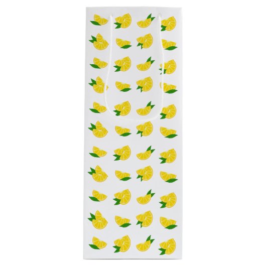 Hauptpresse Lemon Print Wine Geschenktasche Geschenktüte Für Weinflaschen (Vorderseite)