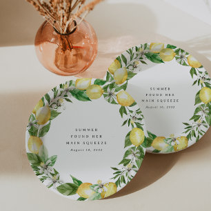 Hauptpresse Lemon Themed Brautparty Pappteller