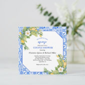 Hauptpresse Lemon und marokkanisches Fliesenpaar D Einladung (Stehend Vorderseite)