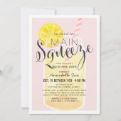 Hauptpresse Lemonade Pink Drive-by-Brautparty Einladung (Vorderseite)