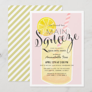 Hauptpresse Lemonade Pink Virtual Brautparty Einladung