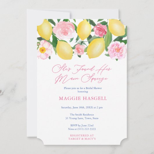 Hauptpresse Lemons Mittelmeer Brautparty Einladung (Vorderseite)