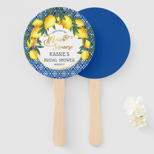 Hauptpresse Lemons Tropisches Brautparty Fächer (Vorne und Hinten)