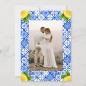 Hauptpresse mediterranes Foto Brautparty Einladung (Rückseite)