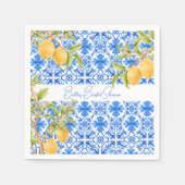 Hauptpresse Mittelmeer Tiles Lemons Bridal Serviette (Vorderseite)