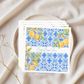 Hauptpresse Mittelmeer Tiles Lemons Bridal Serviette