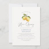 Hauptpresse Modernes Brautparty Wasserfarben Lemon Einladung (Vorderseite)