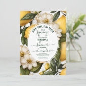 Hauptpresse Modernes Brautparty Wasserfarben Lemon Einladung (Stehend Vorderseite)