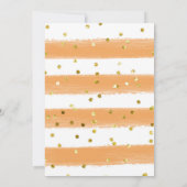 Hauptpresse Orange Brautdusche Einladung (Rückseite)