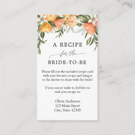 Hauptpresse Orange Bridal Recipe Anfrage Begleitkarte