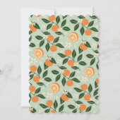 Hauptpresse Orange Citrus Bridal Brunch Einladung (Rückseite)