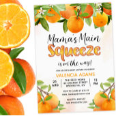 Hauptpresse Orange Fruit Baby Dusche Einladung
