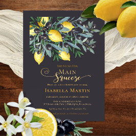 Hauptpresse | Schwarzes Brautparty Folieneinladung