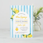 Hauptpresse Sommerlemon Paare Dusche Einladung (Stehend Vorderseite)
