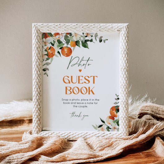 Hauptpresse Zitrus Brautparty Foto Gästebuch