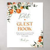 Hauptpresse Zitrus Brautparty Foto Gästebuch (Vorne)