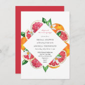 Hauptpresse | Zitrusfrüchte | BRAUTPARTY Einladung (Vorne/Hinten)