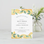 Hauptpresse | Zitrusfrüchte | Brautparty Lemon Einladung (Stehend Vorderseite)