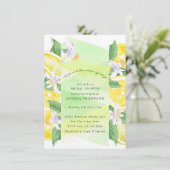 Hauptpresse | Zitrusfrüchte | Lemon Yellow Brautpa Einladung (Stehend Vorderseite)