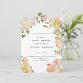 Hauptpresse | Zitrusfrüchte | Rosa Brautparty Einladung (Stehend Vorderseite)
