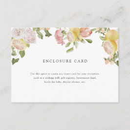 Hauptpresse | Zitrusfrüchte | Rosa Floral Begleitkarte