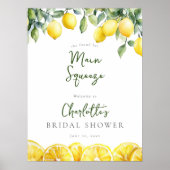 Hauptqueeze Lemons Brautparty Begrüßungszeichen Poster (Vorne)