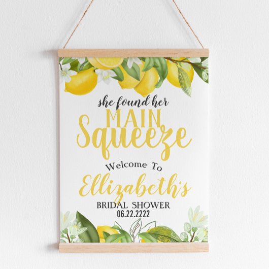 Hauptqueeze Lemons Geburtstags Begrüßungszeichen Poster