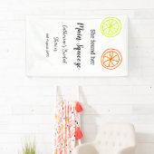 Hauptqueeze ZitronenZitrusfrüchte Brautparty Name Banner (Insitu)