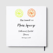 Hauptqueeze ZitronenZitrusfrüchte Brautparty Name  Gästebuch (Rückseite)