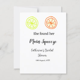 Hauptqueeze ZitronenZitrusfrüchte Brautparty Name  Postkarte