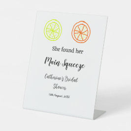Hauptqueeze ZitronenZitrusfrüchte Brautparty Name  Sockelschild