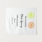 Hauptqueeze ZitronenZitrusfrüchte Brautparty Name Wandteppich (Vorderseite (Horizontal))