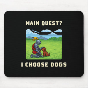 Hauptquest Ich Wähle Hunde Retro Pixel Rpg Gamer K Mousepad