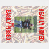 HAUPTSÄCHLICH GEARMETES und LEICHT PISSIERTES Vlie Fleecedecke (Vorderseite (Horizontal))