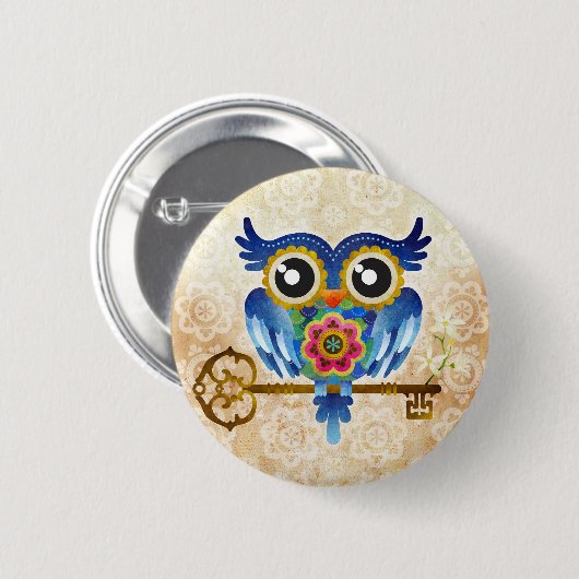 Hauptschlüssel-Eule Button (Vorne & Hinten)