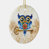 Hauptschlüssel-Eule Keramik Ornament (Rechts)